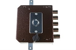 Замок накладной ЗНСП-2Т Д/ЗН4 032.1.1/ с задвиж., тягами 5кл. правый /Меттэм/