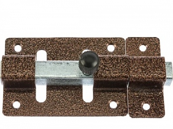 Засов дверной ЗЩ 031/накл.квадрат/медь/СИМЕКО/