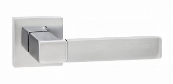 Ручка дверная квадр. B-302 SC/CP/пластик./хром матовый/PALIDORE