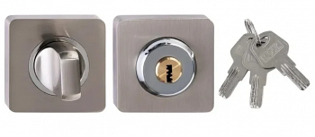 Завертка квадр с ключом. Lock OLS (R)/HH/никель/PALIDORE