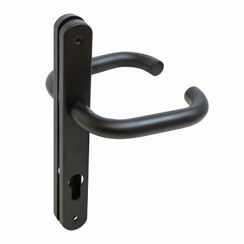 .Ручка на планке РФ 85.30.09.02НС AISI 201 INOX/черный /Булат