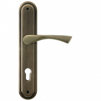 Ручка на планке AL85/11-L AB бронза/TRODOS