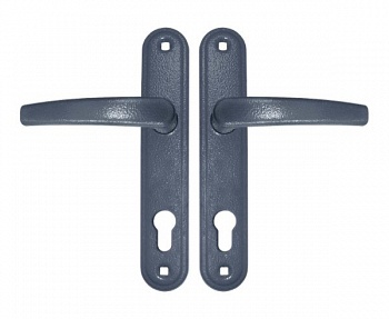 Ручка на планке .Вега 41.32 к замку 12.11, 32.11, 15.12 темно-серый/ГАРДИАН/