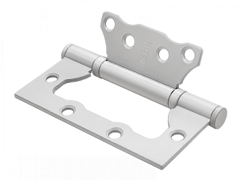 Петля СТАЛЬ100х75х2,5 б/колп 2ВВFH б/врезки SW/супер белый/RENZ/