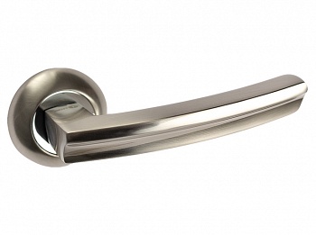 - Ручка дверная А 1388 SN/PС мат.ник.-хром/ГАРАНТ/