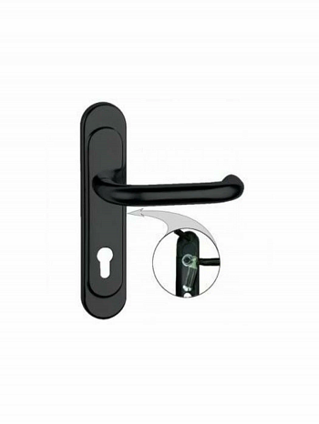 .Ручка на планке Р85-5858 У Чш под цил./мат черный/Крит