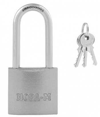 Замок.навесной ЗН 808ДД-50 мм 3кл./серебро/Нора-М/
