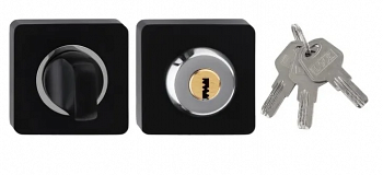 Завертка квадр с ключом. Lock OLS (R)/black/черный/PALIDORE