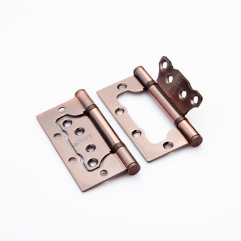 Петля СТАЛЬ100х75х2,5 б/колп 2ВВFH б/врезки AC/медь античная/RENZ/