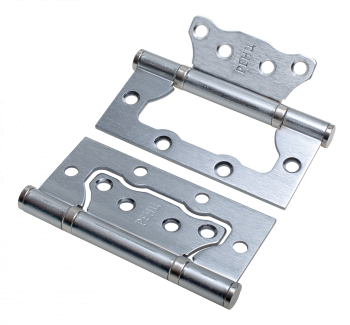 Петля СТАЛЬ100х75х2,5 б/колп 2ВВFH б/врезки SSC/ супер сатин хром/RENZ/