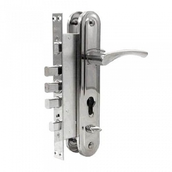 Замок. врезной с ручками 823 R (аналог Apecs Т0523-C)/хром/80 мм/LEKSA