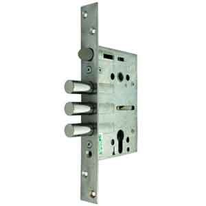 Корпус врезного замка ЗВ-7РМ-004-Хп хром/ без цил., 4риг./Крит