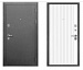Дверь мет. МД9 95 Букле графит/белый матовый (860х2050R)/Маэстро Дверь мет. МД9 95 Букле графит/белый матовый (860х2050R)/Маэстро