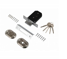 Замок врезной под крестовой ключ, 5 кл, L04-45 PC/хром блестящий/Palidore