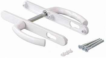 Ручка д/пластиковых дверей HS-25/92 подпруж/белый/LEKSA