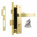 Замок. врезной с ручками 106-70мм Л/золото/Нора-М Замок. врезной с ручками 106-70мм Л/золото/Нора-М