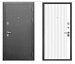 Дверь мет. МД9 95 Букле графит/белый матовый (960х2050R)/Маэстро Дверь мет. МД9 95 Букле графит/белый матовый (960х2050R)/Маэстро